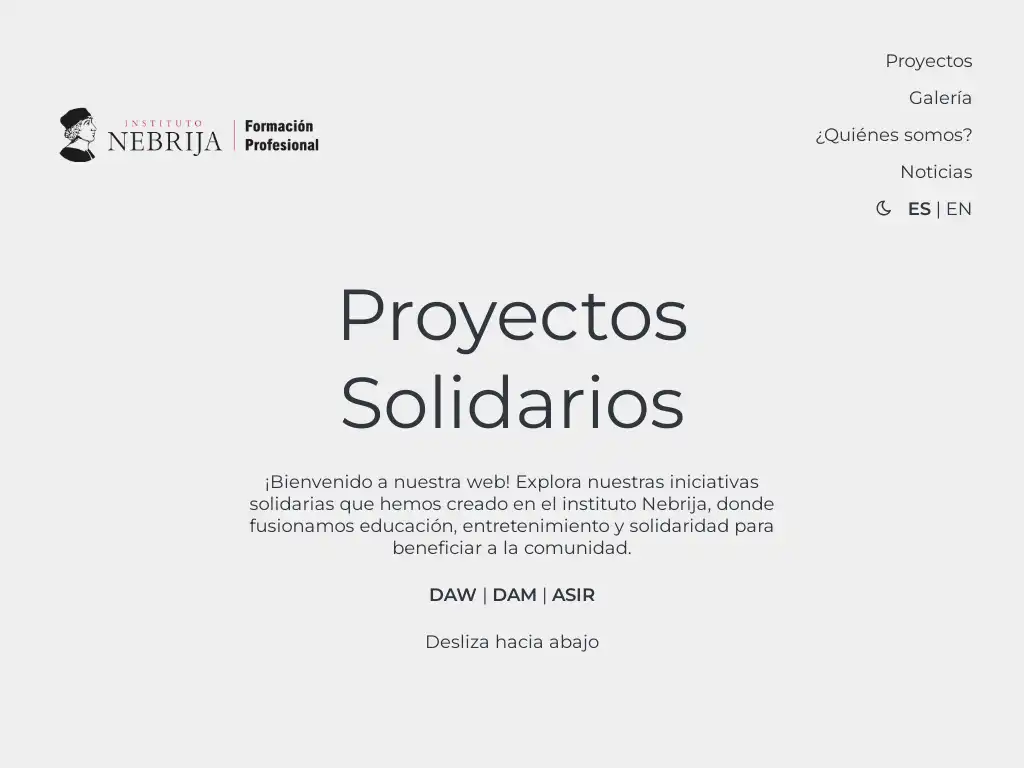 Project called 'Proyectos Solidarios